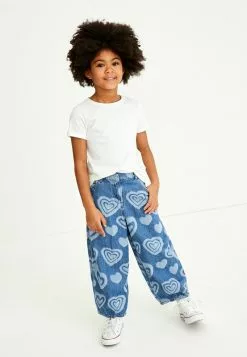 Next Kinder Jeans Relaxed Fit - Mottled Blue