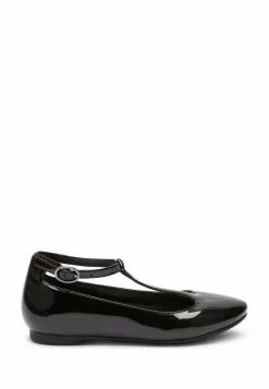 Next Kinder SCHOOL - Riemchenballerina - Black Patent
