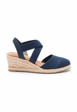 Next Damen FOREVER COMFORT ELASTIC CROSS OVER - Espadrille - Navy Blue