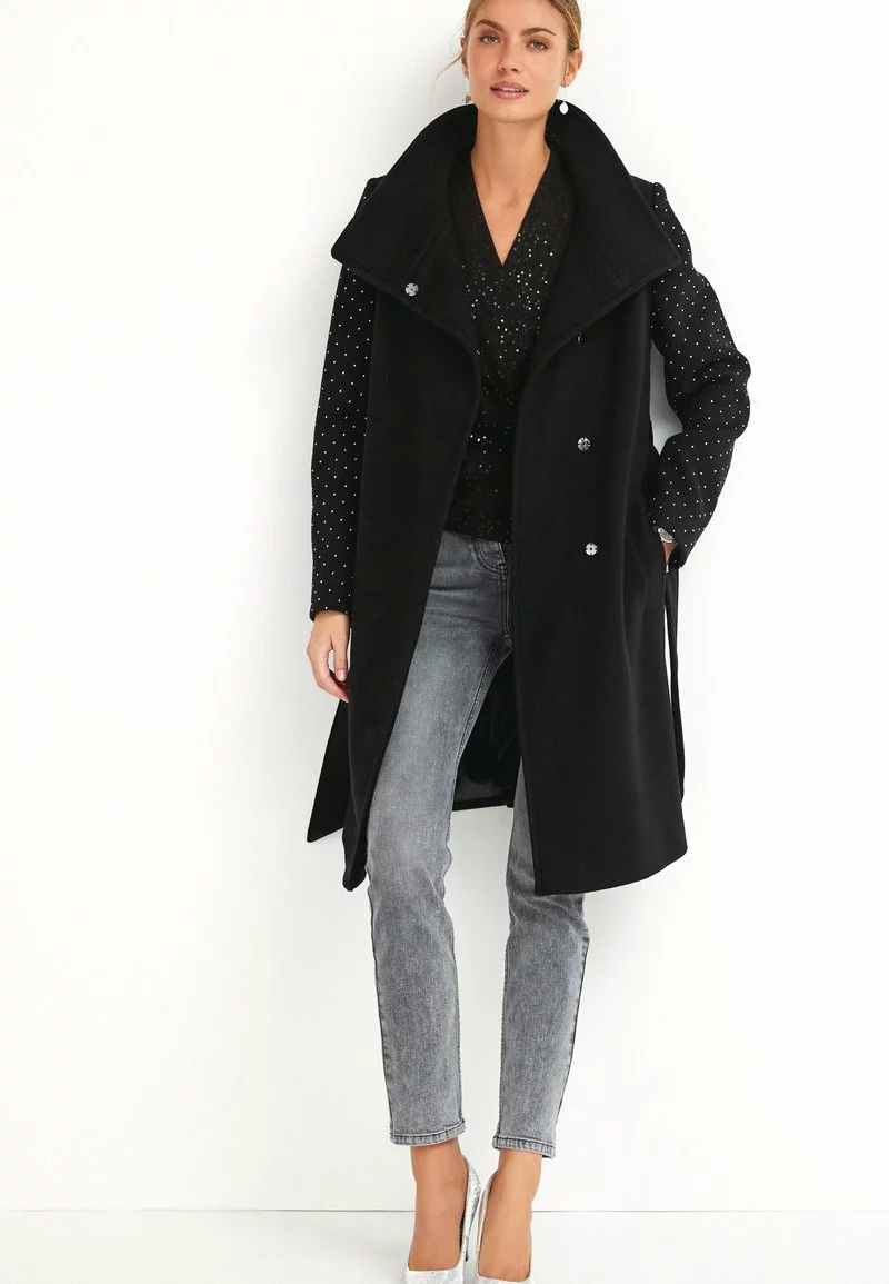 Next Damen STUDDED SLEEVE FUNNEL - Trenchcoat - Black 2 Next Damen STUDDED SLEEVE FUNNEL - Trenchcoat - Black – Bild 2