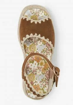 Next Kinder Riemensandalette - Tan Brown Leather Embroidered -Next Großes Kaufhaus 027ed06d84924965ac8988d67b2260b4
