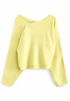 Next Damen ASYMMETRIC NECK - Strickpullover - Light Green