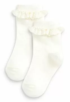 Next Kinder 2 PACK RUFFLE ANKLE - Socken - Cream