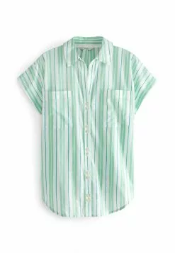 Next Damen SHORT SLEEVE - Hemdbluse - Green Stripe -Next Großes Kaufhaus 07b73e3bd37f4ff9a4bc5e1df27603da