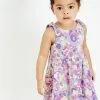 Next Kinder TIE SHOULDER JERSEY - Freizeitkleid - Lilac Purple Animal Print