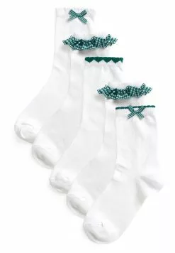Next 5 PACK - Socken - White/green | Kinder
