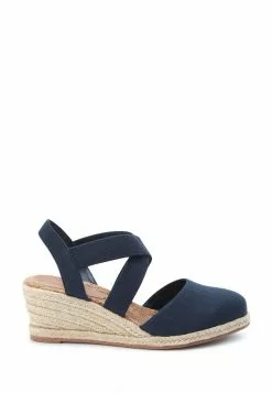 Next Damen FOREVER COMFORT CROSS OVER - Keilsandalette - Navy Blue