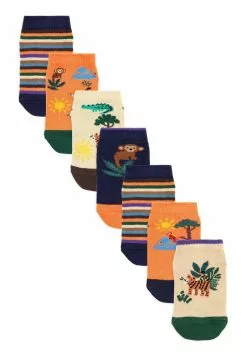 Next Kinder 7 PACK RICH TRAINER - Socken - Orange Safari Animals