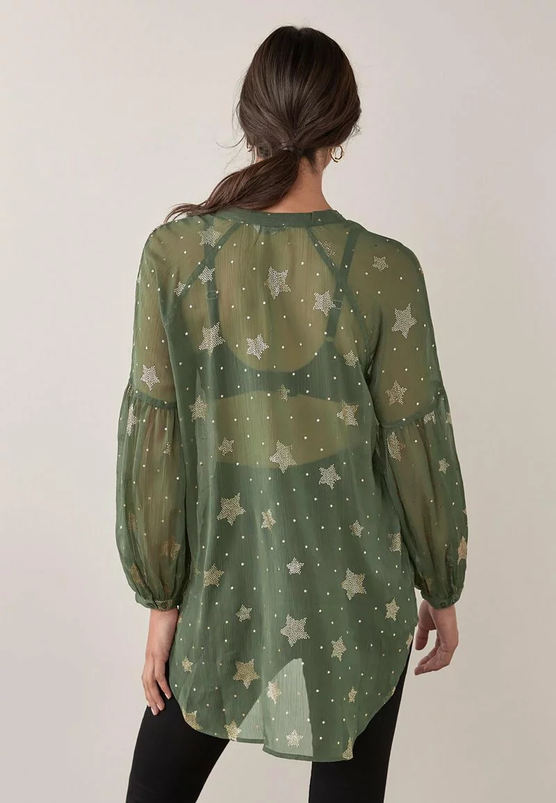 Next Damen LONGLINE - Hemdbluse - Khaki 2 Next Damen LONGLINE - Hemdbluse - Khaki – Bild 2