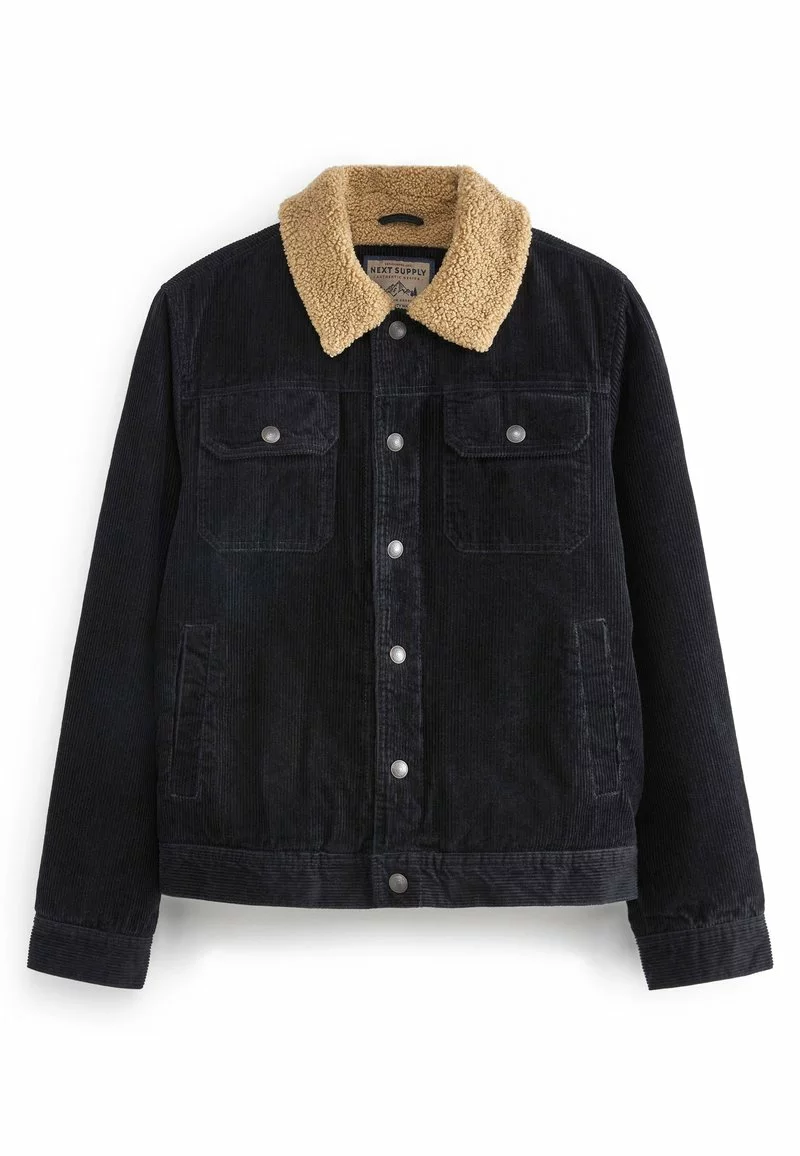 Next Herren BORG COLLARED CORD TRUCKER - Übergangsjacke - Navy 4 Next Herren BORG COLLARED CORD TRUCKER - Übergangsjacke - Navy – Bild 4