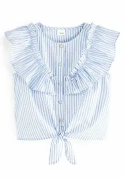 Next Kinder TIE FRONT FRILL - Bluse - Blue -Next Großes Kaufhaus 0e3227c254f54da092fc18609dfa620f