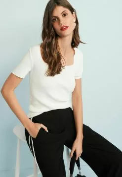 Next Damen SQUARE NECK - T-Shirt Basic - White -Next Großes Kaufhaus 0f73840cff594cf09606eff4cf05000c