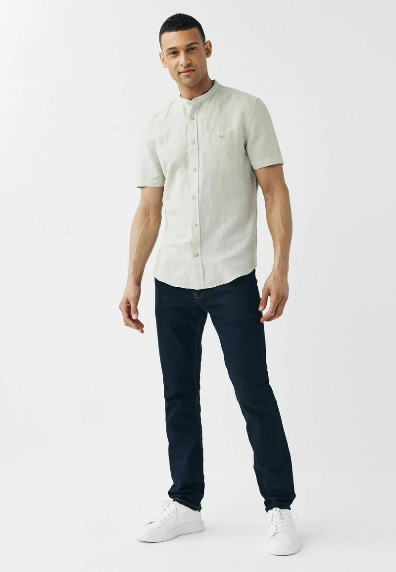 Next Herren SHORT SLEEVE - Hemd - Neutral Grandad Collar 2 Next Herren SHORT SLEEVE - Hemd - Neutral Grandad Collar – Bild 2