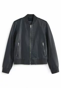 Next Damen PREMIUM WITH CONTRAST BACK - Lederjacke - Blue