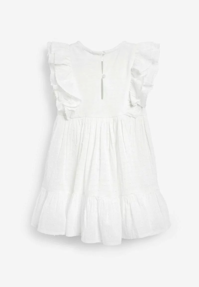 Next Kinder FABRIC MIX - Jerseykleid - White 2 Next Kinder FABRIC MIX - Jerseykleid - White – Bild 2