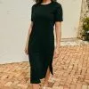Next Damen BRODERIE - Maxikleid - Black