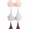 Next Damen 3 PACK - Triangel BH - Plum Purple Grey