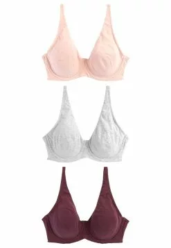 Next Damen 3 PACK - Triangel BH - Plum Purple Grey