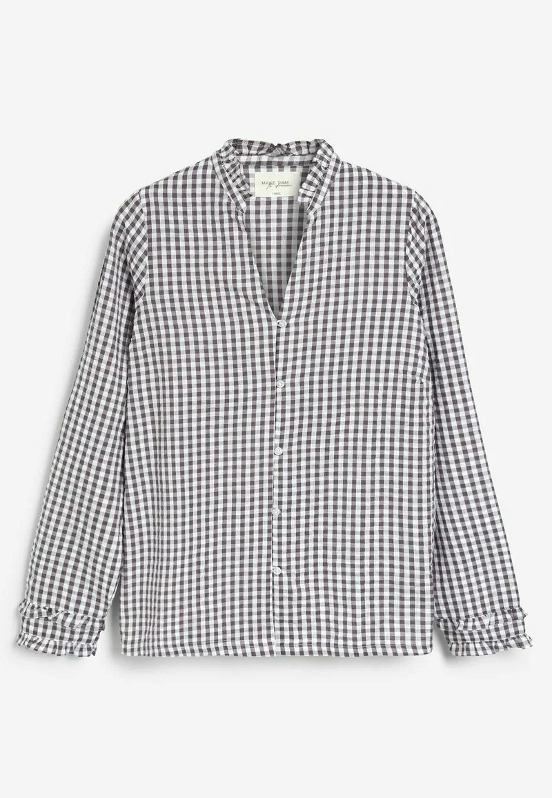 Next Pyjama - Grey White Gingham | Damen 2 Next Pyjama - Grey White Gingham | Damen – Bild 2