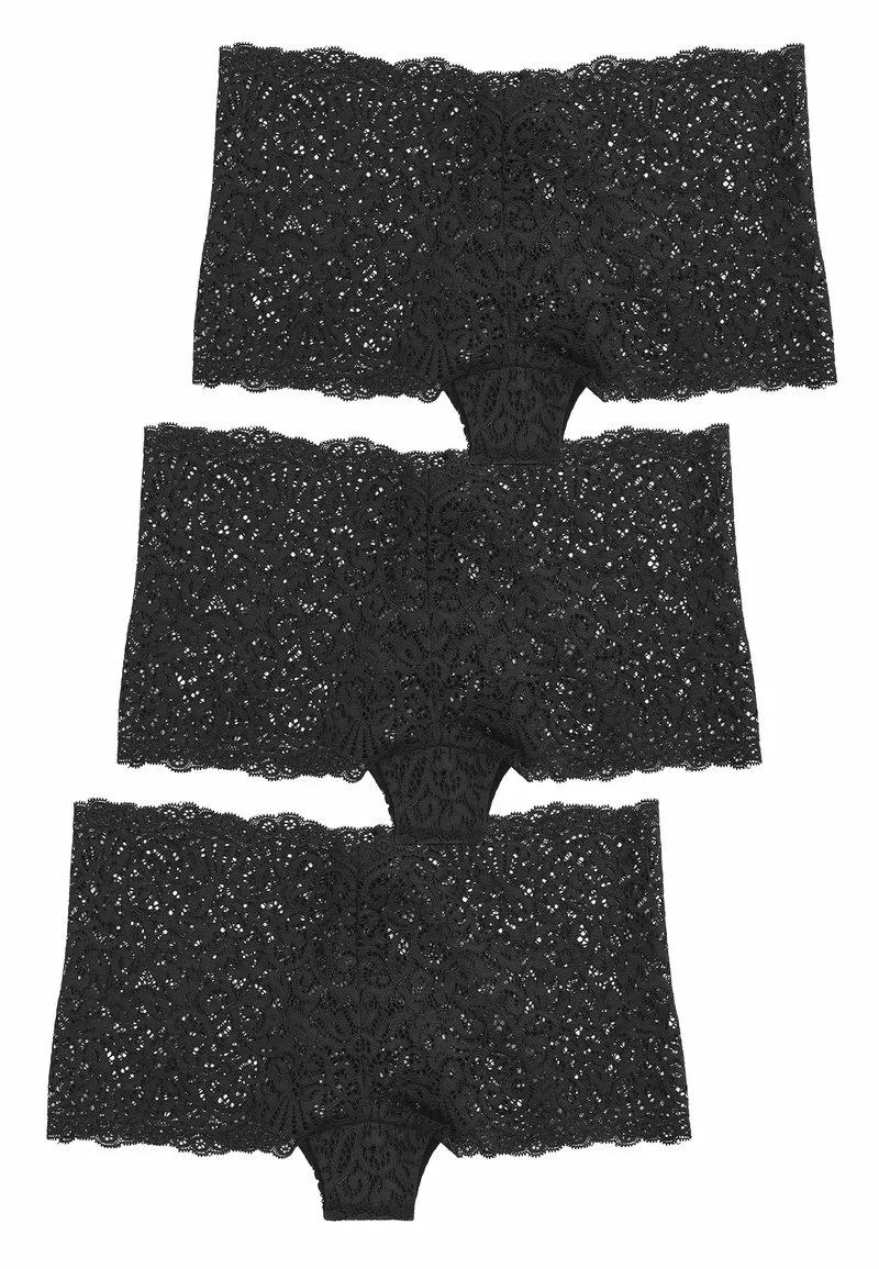 Next Damen 3 PACK - Panties - Black 1 Next Damen 3 PACK - Panties - Black