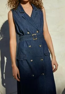 Next Damen SLEEVELESS BELTED - Jeanskleid - Rinse Blue -Next Großes Kaufhaus 12caa6309e114ba298fad8997f8ead18