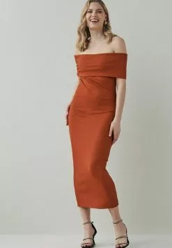 Next BARDOT - Strickkleid - Rust Brown | Damen