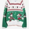 Next Damen CHRISTMAS - Strickpullover - Green, White