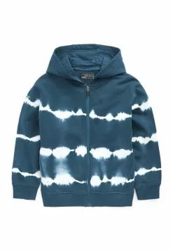 Next Kinder ZIP THROUGH TIE DYE - Kapuzenpullover - Navy Blue