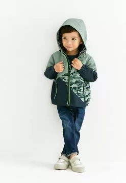 Next Kinder SHOWER RESISTANT CAMOUFLAGE COLOURBLOCK - Übergangsjacke - Blue