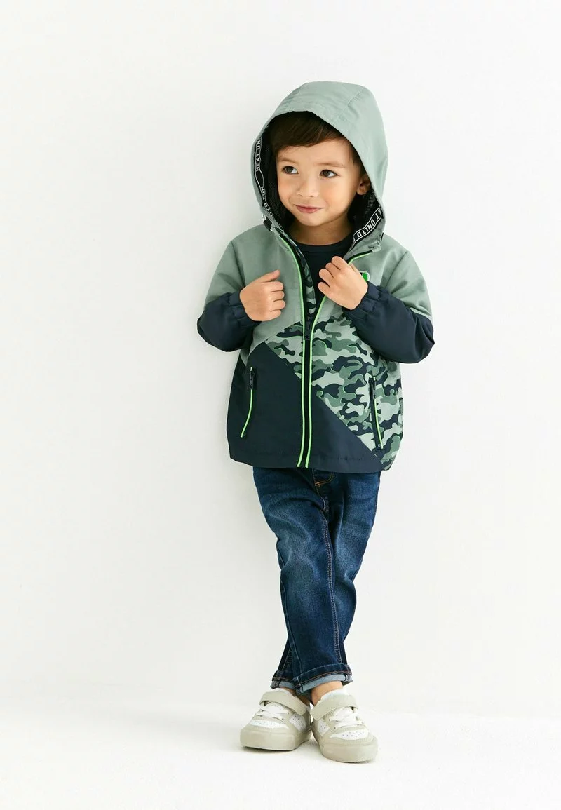 Next Kinder SHOWER RESISTANT CAMOUFLAGE COLOURBLOCK - Übergangsjacke - Blue 1 Next Kinder SHOWER RESISTANT CAMOUFLAGE COLOURBLOCK - Übergangsjacke - Blue