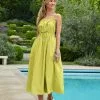 Next Damen STRAPLESS - Freizeitkleid - Lime Green