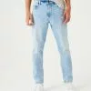 Next Kinder Jeans Straight Leg - Bleach Blue Denim