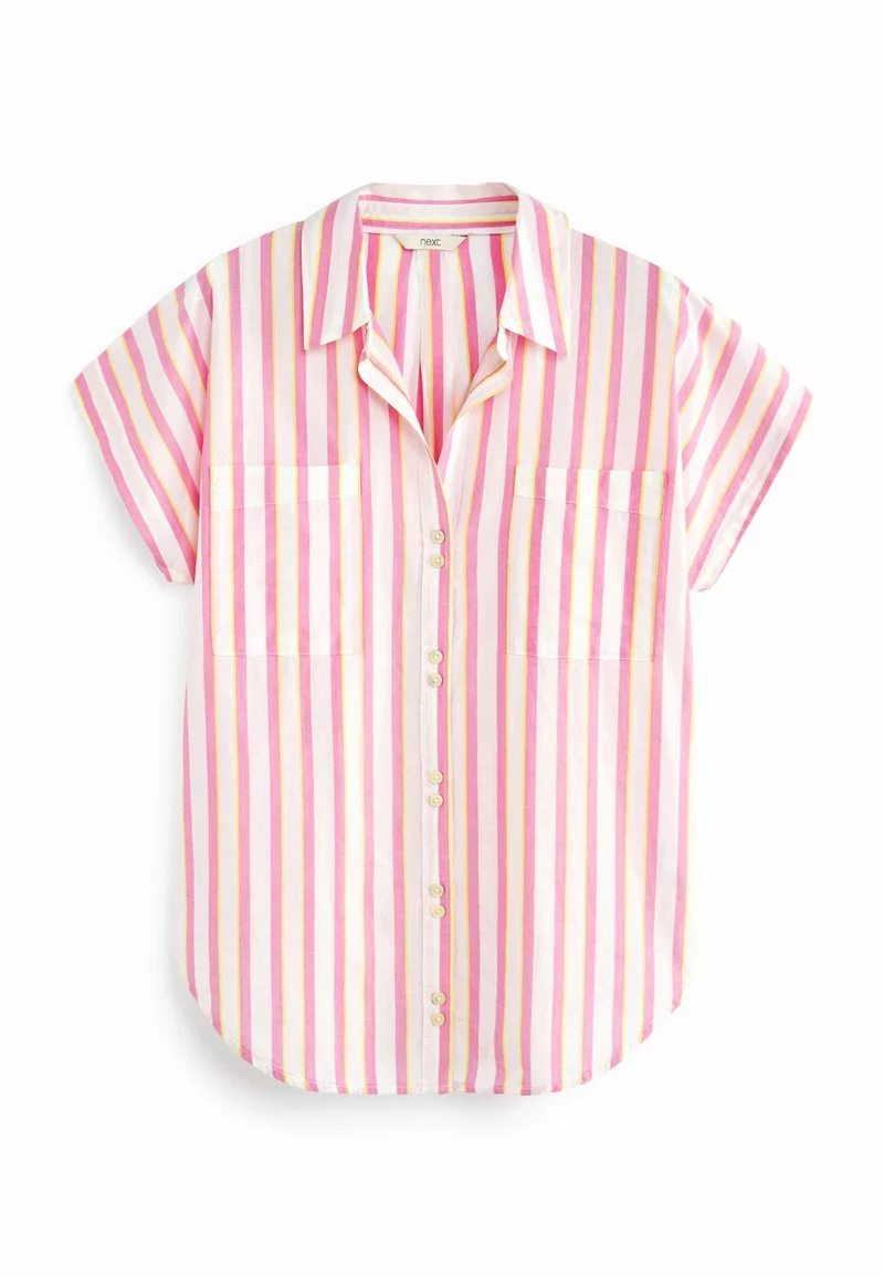 Next Damen SHORT SLEEVE - Hemdbluse - Pink Yellow Stripe 3 Next Damen SHORT SLEEVE - Hemdbluse - Pink Yellow Stripe – Bild 3
