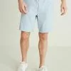 Next Herren BELTED WITH STRETCH - Shorts - Light Blue Oxford