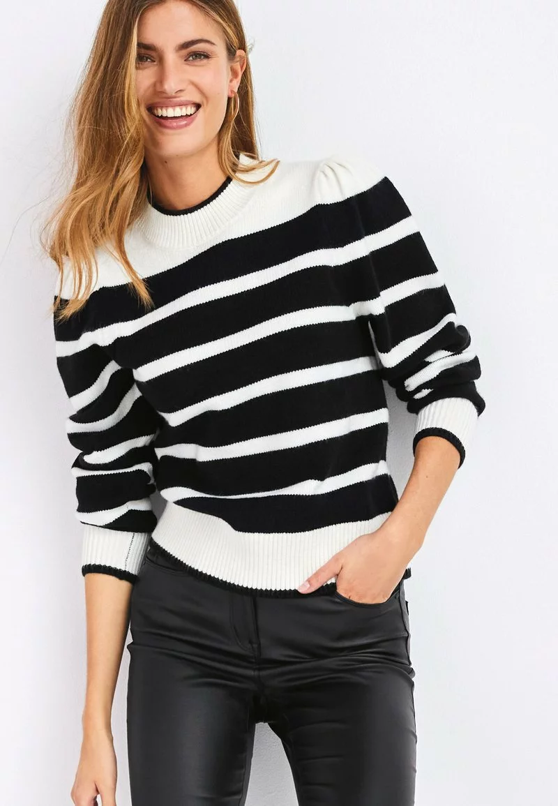 Next Damen VOLUME SLEEVE - Strickpullover - Multicoloured 1 Next Damen VOLUME SLEEVE - Strickpullover - Multicoloured