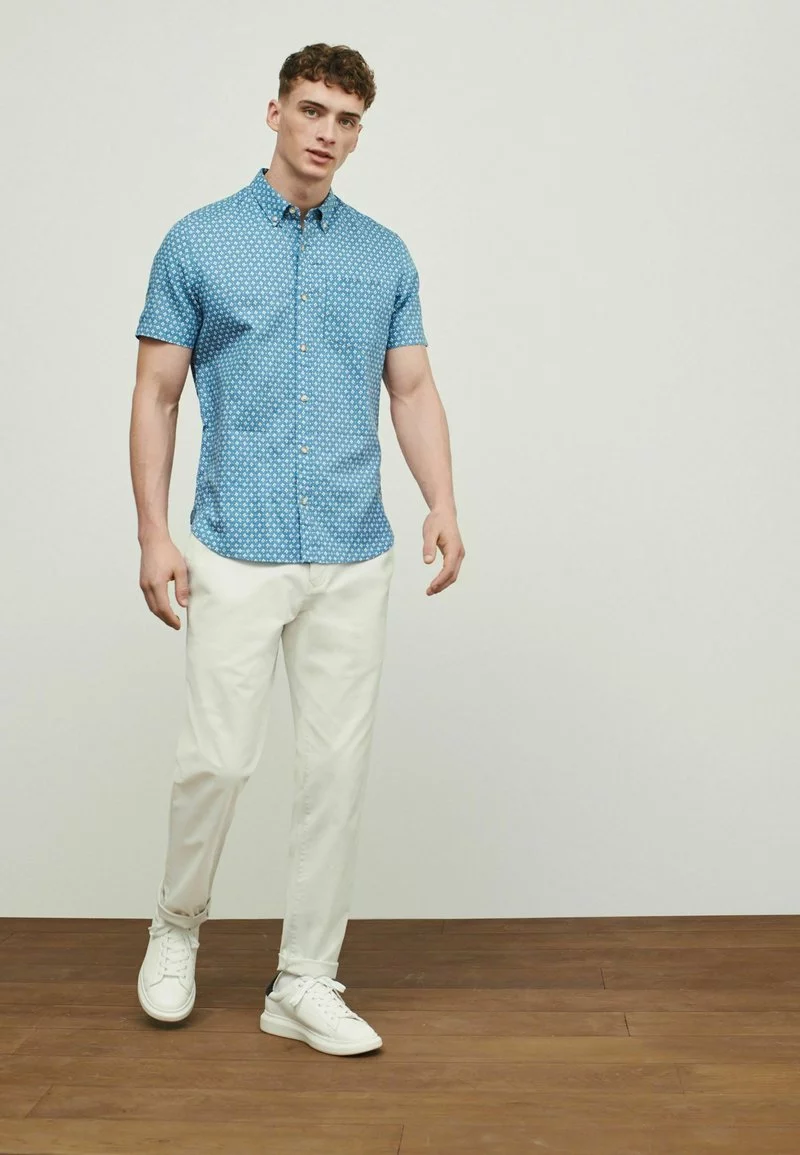 Next Herren SHORT SLEEVE - Hemd - Blue White 2 Next Herren SHORT SLEEVE - Hemd - Blue White – Bild 2