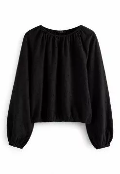 Next Damen BRODERIE CO-ORD LONG SLEEVE - Bluse - Black -Next Großes Kaufhaus 18c3494b6c434945a0bcd8f6102faaf7