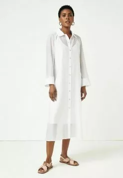 Next Damen LONGLINE - Blusenkleid - White