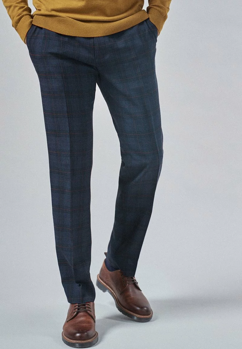 Next Herren REGULAR FIT CHECK - Chino - Blue 1 Next Herren REGULAR FIT CHECK - Chino - Blue