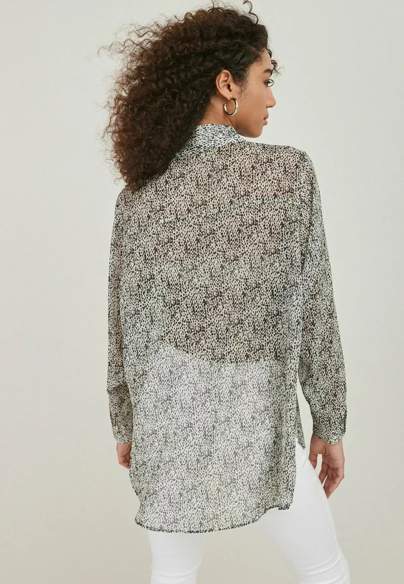Next Damen SHEER LONGLINE - Hemdbluse - Monochrome Dash Print 2 Next Damen SHEER LONGLINE - Hemdbluse - Monochrome Dash Print – Bild 2