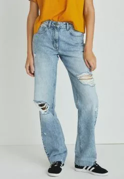 Next Damen Jeans Straight Leg - Blue Denim