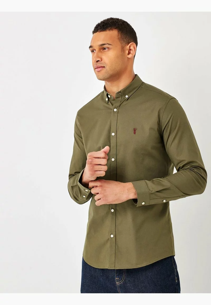 Next Herren LONG SLEEVE OXFORD - Hemd - Green 1 Next Herren LONG SLEEVE OXFORD - Hemd - Green