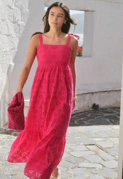 Next Damen BRODERIE - Freizeitkleid - Pink