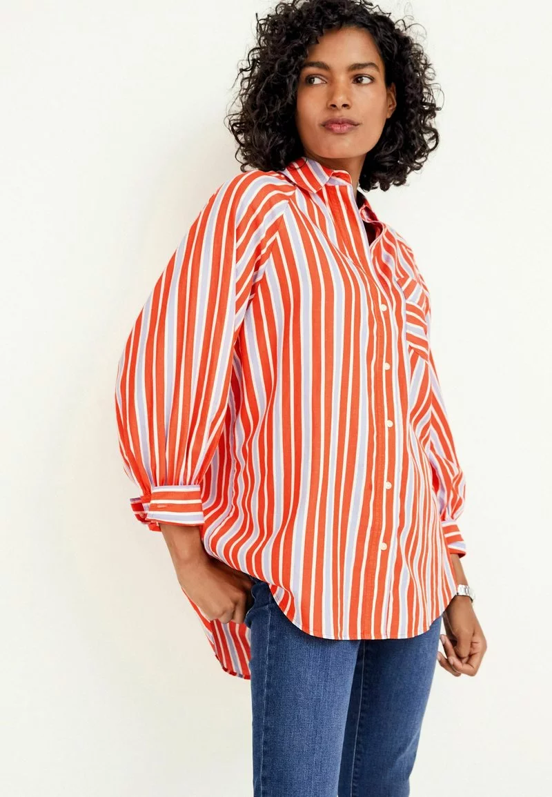 Next STRIPE OVERSIZE - Hemdbluse - Orange | Damen 1 Next STRIPE OVERSIZE - Hemdbluse - Orange | Damen