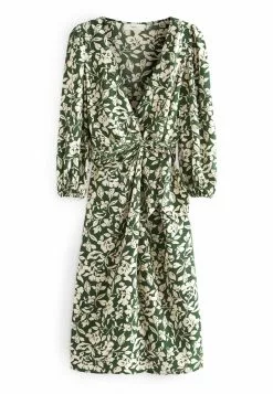 Next Damen KIMONO WRAP DRESS - Freizeitkleid - Green Floral -Next Großes Kaufhaus 1f37d82011e94372afc361dfb633260f