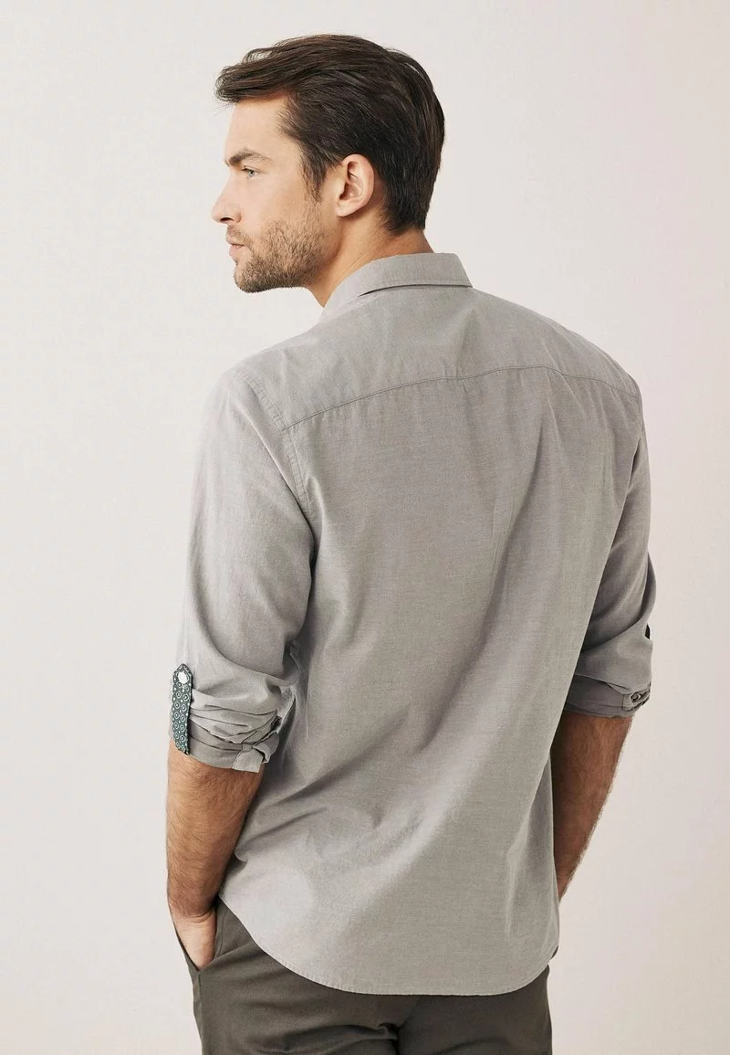 Next SIGNATURE SOFT TOUCH ROLL SLEEVE - Hemd - Grey | Herren 6 Next SIGNATURE SOFT TOUCH ROLL SLEEVE - Hemd - Grey | Herren – Bild 6