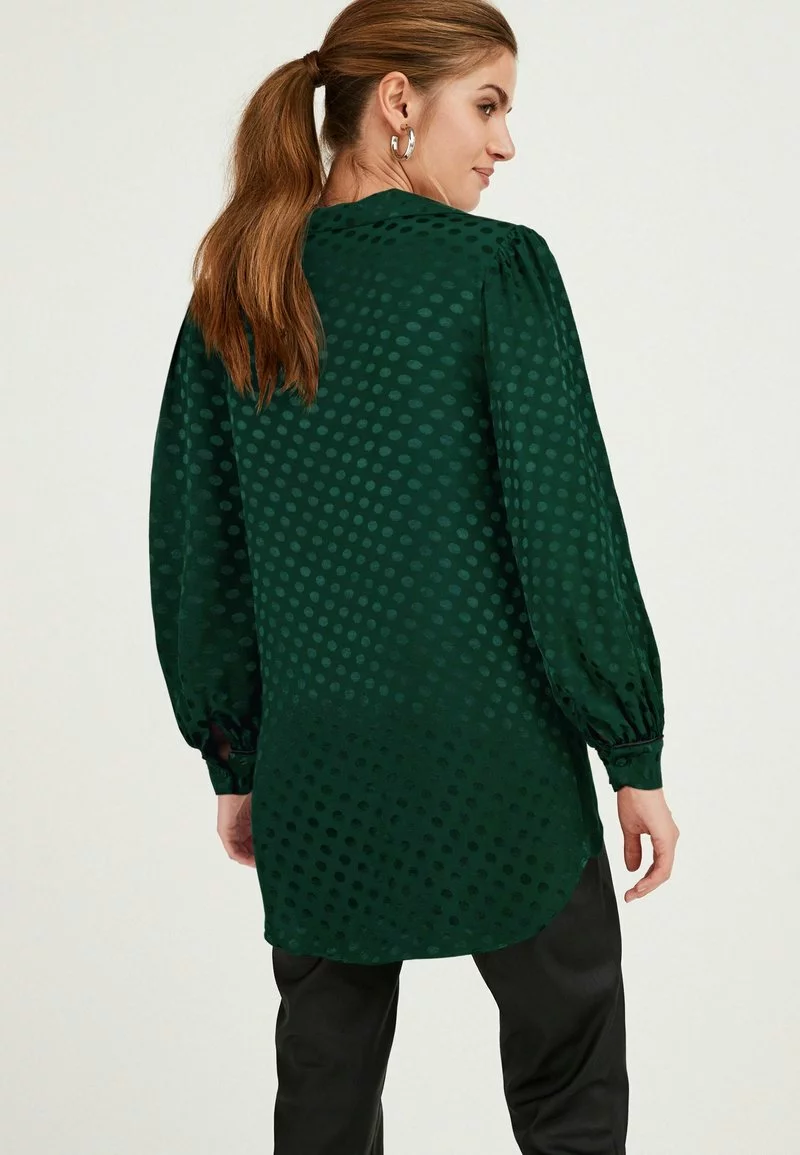 Next Damen JACQUARD COLLARED - Hemdbluse - Green 2 Next Damen JACQUARD COLLARED - Hemdbluse - Green – Bild 2