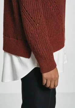 Next Damen HI NECK HEM LAYER STITCH DETAIL - Strickpullover - Dark Brown -Next Großes Kaufhaus 1fe31a0dbae14f0598fceb9ea56c8286