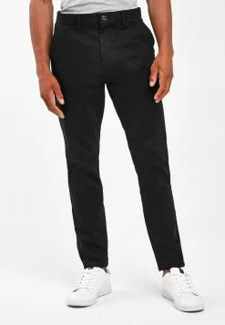 Next DARK BLUE TAPERED SLIM FIT STRETCH CHINOS - Chino - Black | Herren