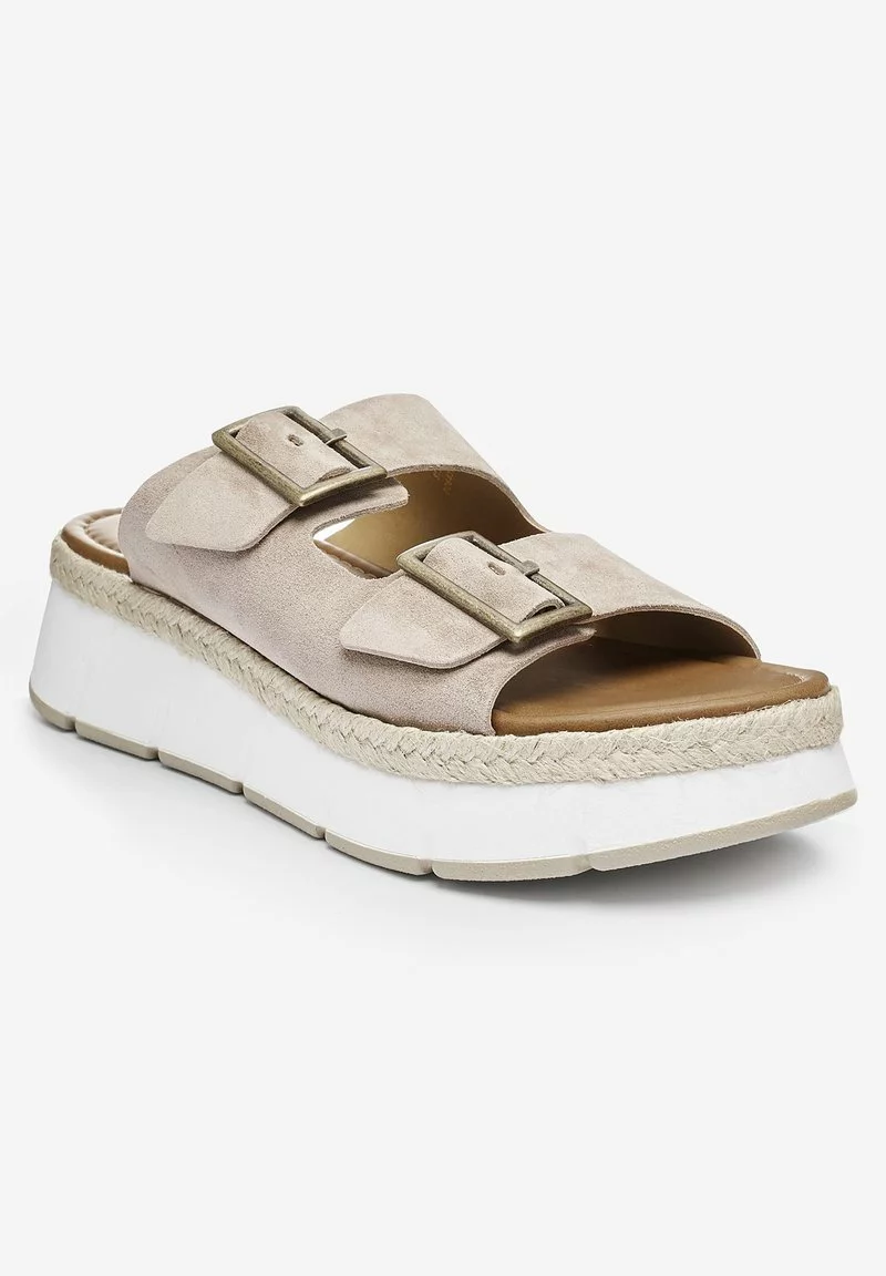 Next Damen DOUBLE BUCKLE FLATFORM - Pantolette Hoch - Nude 2 Next Damen DOUBLE BUCKLE FLATFORM - Pantolette Hoch - Nude – Bild 2